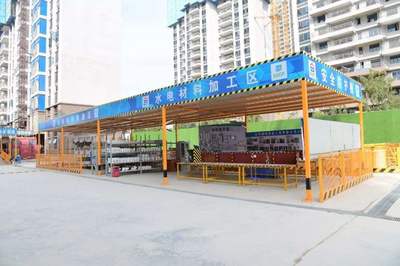 济南水电材料堆放棚 钢结构彩钢棚助力工地施工材料高效防护